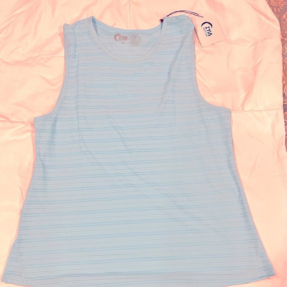 Zyia Sky Blue Luxe muscle tank